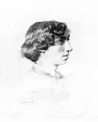 Portret van Charles Garnier als jonge man, 1849